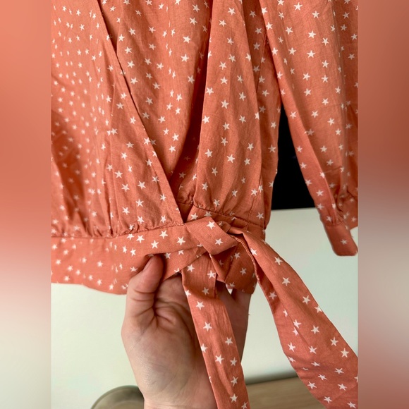 Coral Cross+Tie Star Blouse - Picture 3 of 5